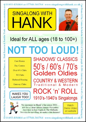 Singalong with Hank flyer (front)